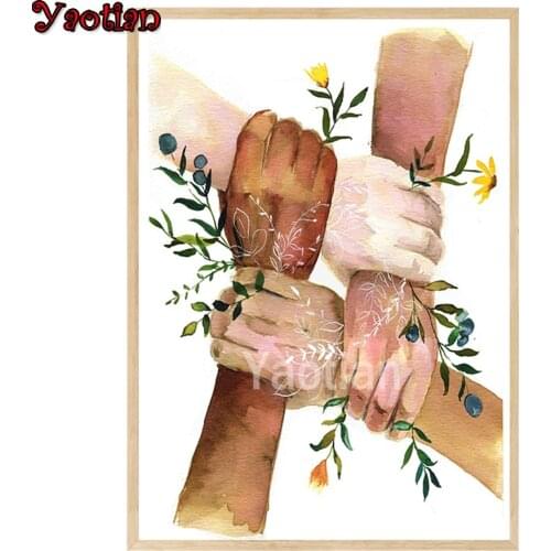Holding Hands Together diamond painting,full,square,round diamond embroidery flower,Diamond mosaic diy handwork Art,Wall decor