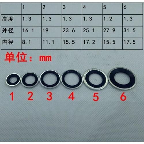 Air conditioning sealing gasket,V5 AVEO gasket,10pieces Air conditioner expansion valve gasket, washer seal