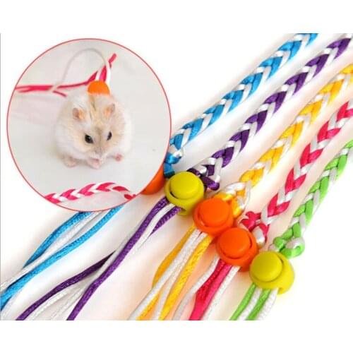 Free shipping Pet Rat Mouse Harness Adjustable Rope Ferret Hamster Finder Bell Leash Lead 10pcs/lot