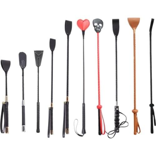 BDSM Bondage PU Leather Horse Whip Spanking Sword Handle Whip Fetish Slave Restraint Exotic Accessories Adult Sex Toy For Couple