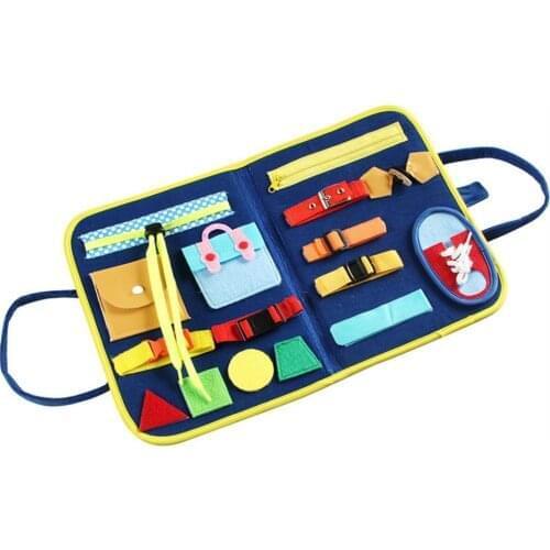 Kids Sensory Board Baby Montessori Toys Buckle Training Essential Educational Sensory Board For Toddlers Ntelligence Development