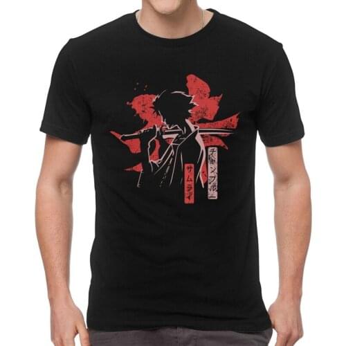 Anime Manga Samurai Champloo T-shirt Men Fashion T Shirt Short Sleeve Mugen Fuu Jin Tshirts Cotton Tees Top Clothing