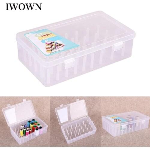 Sewing Thread Storage Box 42 Spools Bobbin Carrying Case Container Holder Craft Spool Organizing Case Fishing Line Case