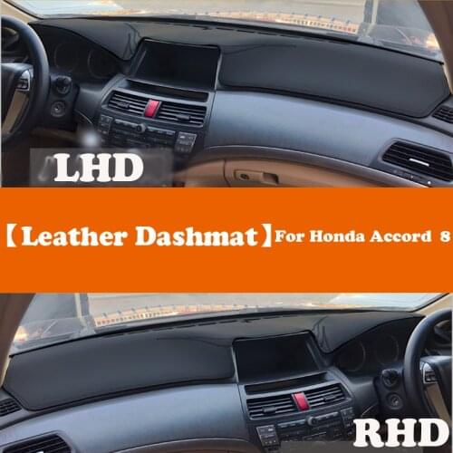 Leather Dashmat Accessories Car-Styling Dashboard Covers Pad Dash Mat Sunshade For Honda Accord 8 Version2 2008 2009 2010-2013