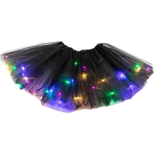 Fashion wild skirt girl childrens luminous skirt with light luminous net skirt skirt LED light fluffy skirt новорожденным 05