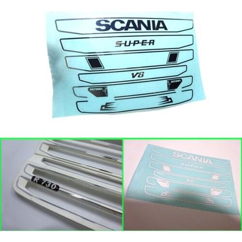 Ghost Face Sticker Set Upgraded Version for 1/14 Tamiya RC Truck Trailer Tipper Scania 730 Car Diy Parts