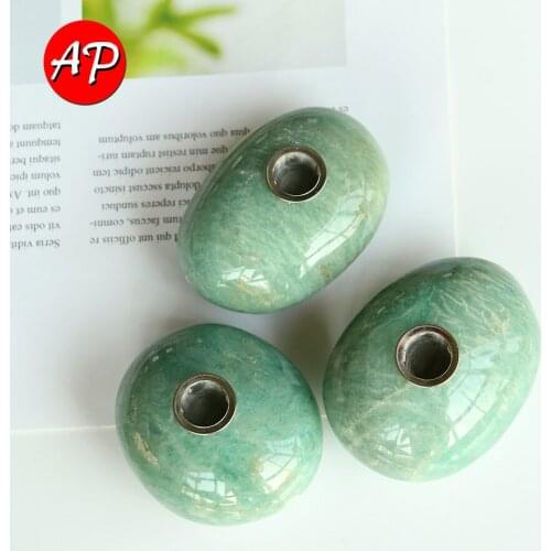 Natural Quartz Smoking Pipe Amazonite Treatment Gem Tianhe Stone + 3 Strainer+1 Brush Handlebar Healing Reiki Crystal For Gift