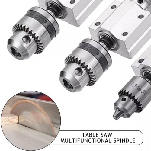 No Power Spindle Assembly Small Lathe Accessories Trimming Belt JTO/B10/B12 Drill Chuck Set DIY Woodworking Cutting