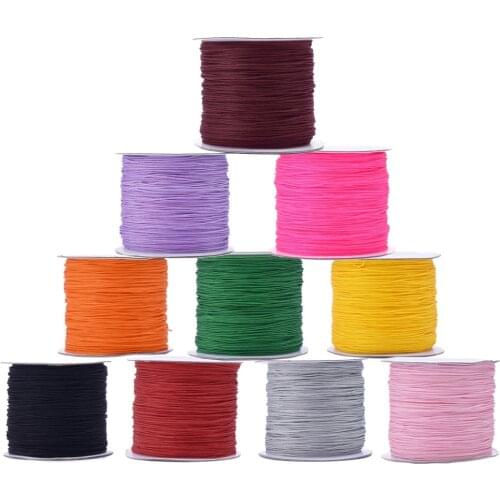 About 142.16 yards/roll Nylon Jewelry Thread Cords 0.6mm for Custom Woven Jewelry Making DIY Bracelet Necklace Accessories