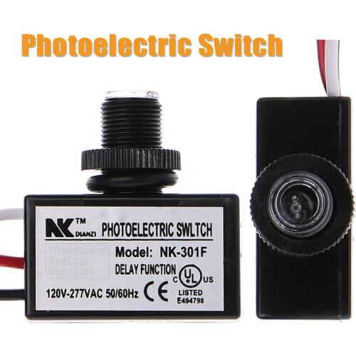 NK-301F Light Control Switch Photocell Dusk toDawn Button Photo Control Eye Switch Controller AC80~277V