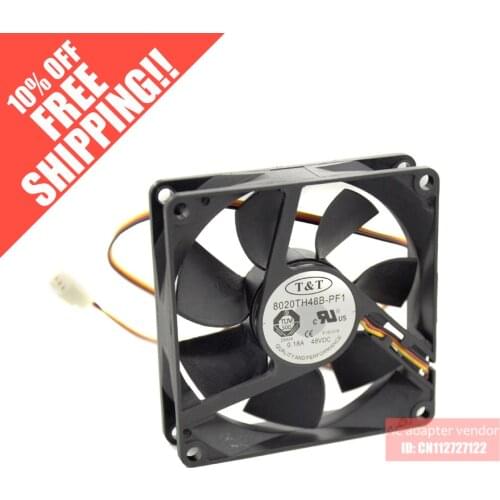 New T&T 8020 8cm 48V 8020TH48B-PF1 ball fan