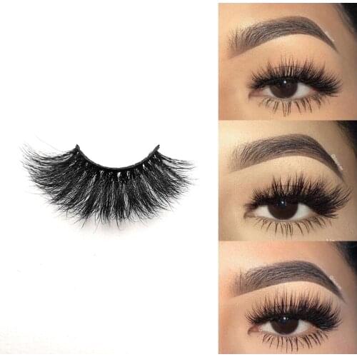 Fluffy Mink Eyelashes Wholesale 25mm Lashes 1Pairs 3D Mink Lashes Soft Volume Long Eye Lashes Make Up Mink Lashes Bulk 25mm