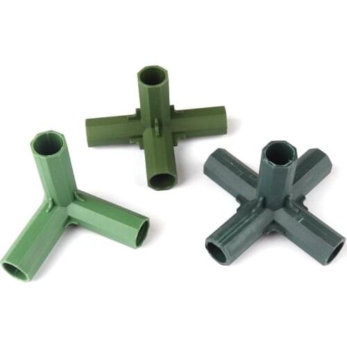 1pc 16mm Plastic Stereoscopic Connectors Gardening Pillar Connector Vegetable Garden Climbing Plants Bracket Joints
