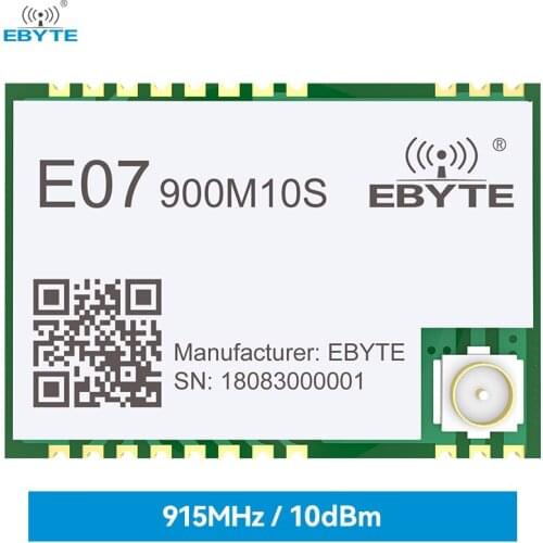 TI CC1101 Wireless RF Module 868Mhz 915Mhz E07-900M10S IPEX/Stamp Hole Antenna Long Range 1.5km SMD Package SPI Wireless Module