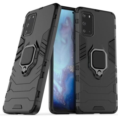 10Pcs Slim Armor Phone Back Case With Invisible Ring Stand for Samsung Galaxy S20 S21 Note20 Ultra Plus FE 5G A70E A71 A42 A41