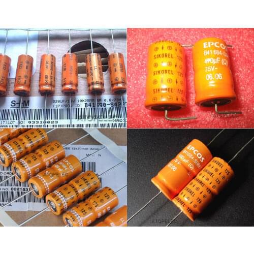 1pc EPCOS SIKOREL 125 LL Axial Electrolytic Capacitors Hi-Fi Audio 125 Deg.C 220uF/470uF/680uF 16V/40V/75V