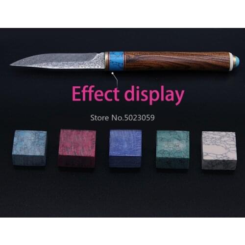 1piece Artificial Turquoise DIY knife handle material For Damascus cutting tool septum