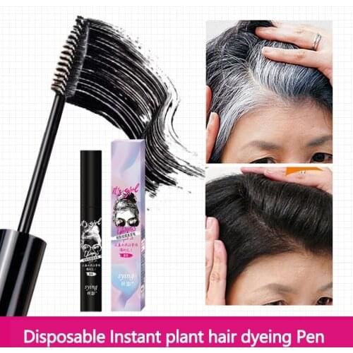 1pcs Hair Dyeing Stick Brown Black Hair Dye Pen Quick Drying No Stimulation Disposable Brush Hair Cream Hair Wax Stickers TSLM1