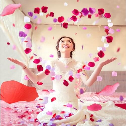 25 Colors 100pcs Various Colors Artificial Silk Flower Polyester Wedding Party Decoration Rose Petals Artificial Flowers Decor