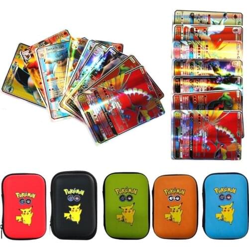 Album Pokemon Cards 50 Capacity Holder Album Notebook Hard Case Card Holder For Pokemon Pikachu Board Game Cards Book Holder