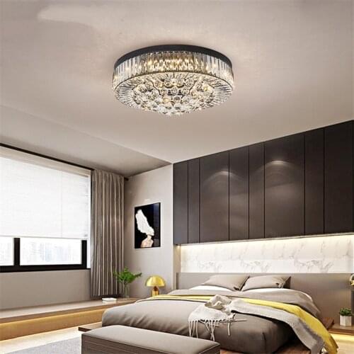 Luster Crystal Round Ceiling Lights Bedroom Living Room Bathroom Dimming Ceiling Lamps Modern Lighting Home Luxury Deco Fixture