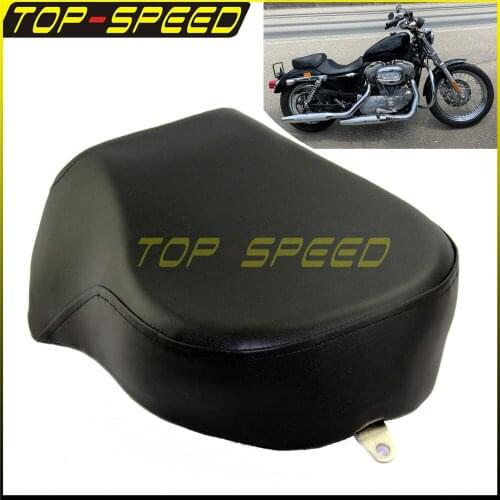 Motorcycle Black Passenger Rear Seat Pad Leather Pillow For Harley-Davidson Sportster XL 883L 883XL 883C 883N 2007-2013
