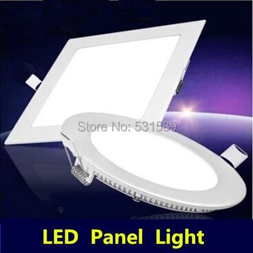 DHL 30PCS/LOT 3W 4W 6W 9W 12W 18W 25W Slim ultrabright Square LED Panel Light for Living room