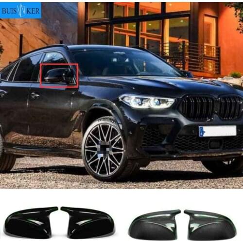 For BMW X3 G01 X4 G02 X5 G05 2018 2019 Upgrade M Style Carbon Fiber Mirror Cover X3M Look Rear View Mirror Cover