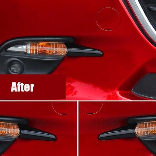 For Mazda 3 Axela 2017 Front Fog Light Eyebrow Cover Trim Sticker Daytime Running Light Decoration Covers