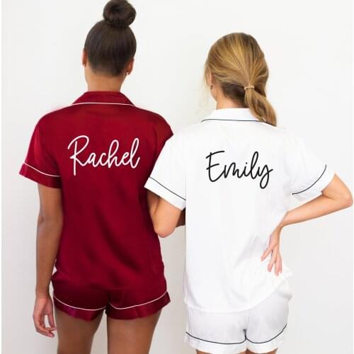 Custom Pajamas Bridal Party Pajamas + Eye Mask Bridesmaid Pajamas Bachelorette Party Shirts Getting Ready Outfit Bridesmaid Gift