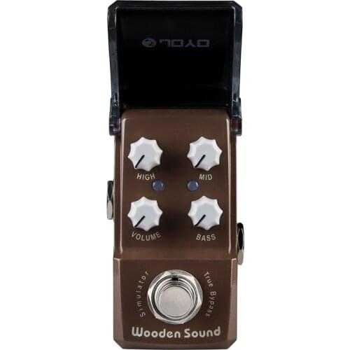 JOYO JF-323 Wooden Sound Acoustic Simulator Guitar Effect Pedal True Bypass Guitar Mini Pedals 4 Control Guitar Accessories