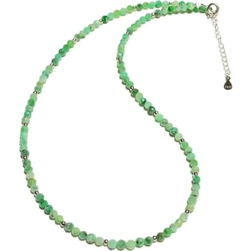 Lily Jewelry Choker Necklace 925 Sterling Silver Real Emerald Necklace Women Nice Gift Delicate Necklace Fine Jewelry 40-44cm