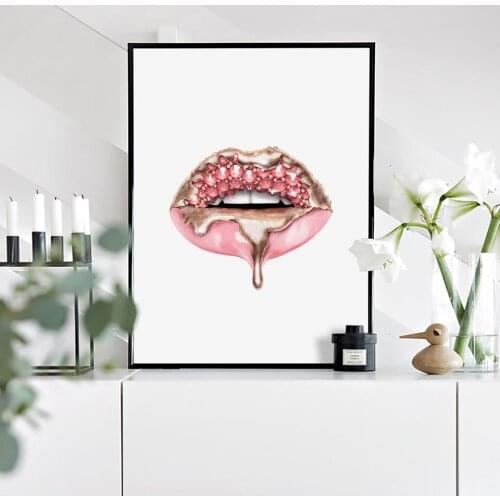 Fashion Posters Red Lips Canvas Painting Nordic Home Decor Wall Art Prints Modern Vintage Picture For Living Room Decoration