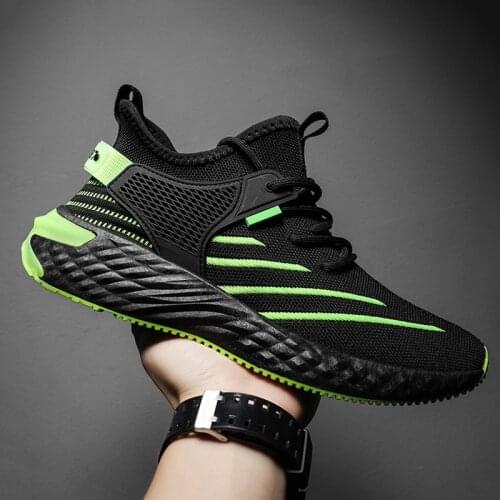 Men sneakers shoes light summer casual fly woven outdoor sports non-slip walking vulcanized mesh new mens shoes