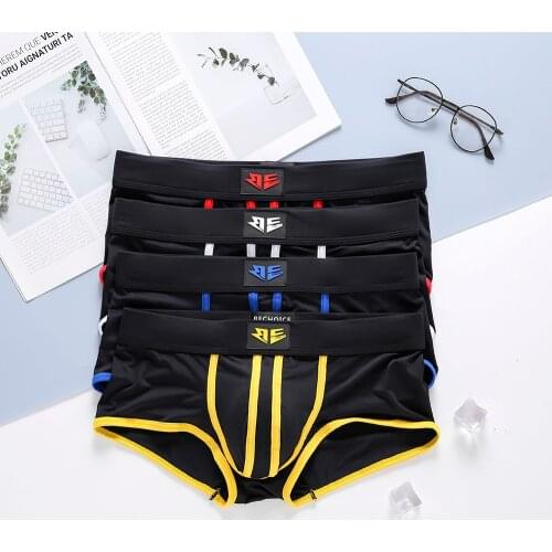 BECHOICE Mens Underwear Young Men Comfortable Camouflage Trendy Ice Silk Briefs Sexy Breathable Bottoms Males Underpants