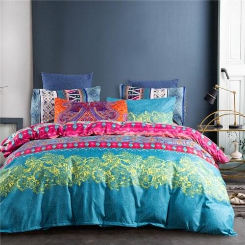 Bohemia Duvet Cover Set 3 In 1 High Quality Quilt Cover Pillowcases Polyester Coverlet Home ( No Filler/Bed Sheet Inside )