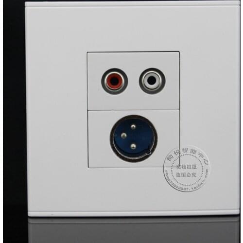 Wall Face Plate RCA AV + XLR panel Connector Socket Assorted Panel Faceplate Outlet