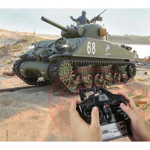 NEW HengLong Radio-Controlled Tank 1:16 America Scherman M4A3 Simulation RC Tank Model Toys For Children Adult Toy Gifts