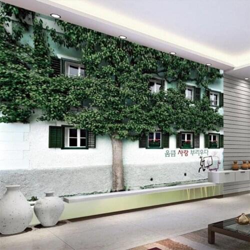 Beibehang Wallpaper custom living room bedroom dining room street tree mural TV background wall home decoration painting