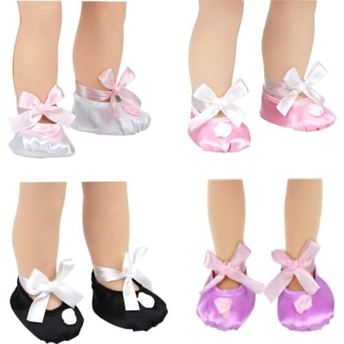 7 cm Cloth Doll Shoes for 18 inch USA Doll Ballet Dancing Shoes & 43cm Baby Newborn Dolls Accessories, Toy Generation Girl Boots