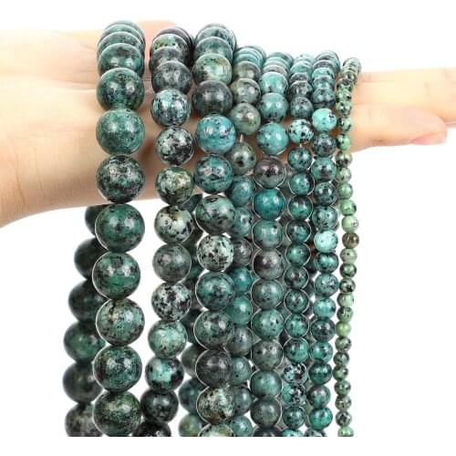 Wholesale Smooth Imitation African Pine Veins Beads Round Loose Spacer Bead For Jewelry Making DIY Bracelet Accessories 6/8/10MM