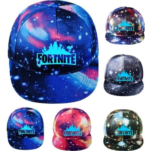Original Fortnite Cap Starry Sky Luminous Hat Night Glow Sun Hats Game Figures Accessories Childrens Birthday Gifts