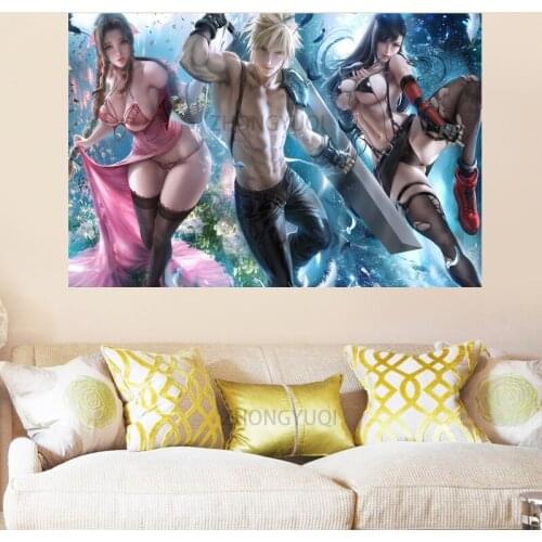 Final Fantasy Game Poster Anime printing Poster Canvas Oil Painting Live Room Wall Scroll Wall Stickers Home Decoration Painting