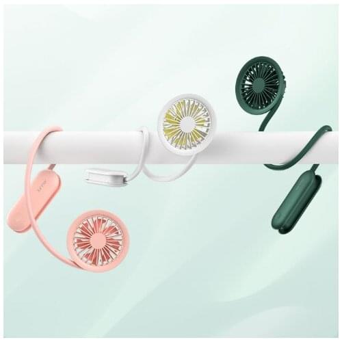 Portable mini USBrechargeable mute nano hose arbitrarily curved handheld hanging neck desktop three-in-onesmall electric fan J06