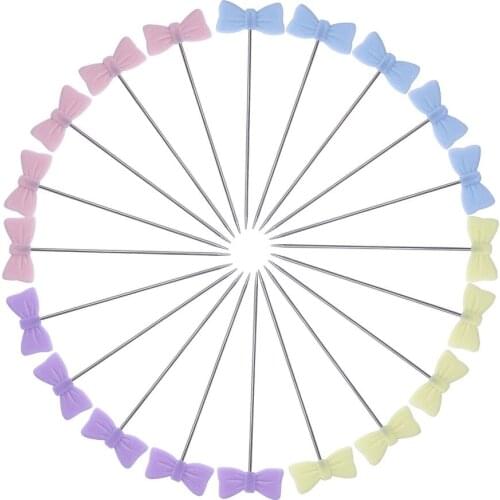 Multi-color Patchwork Dressmaking Pins Head Kintted Locating Pins Patchwork Sewing Pin Positioning Needle Sewing Accessories