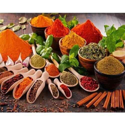 Handicrafts Kitchen Spices Diy Diamond Painting Condiment Cross Stitch Mosaic Puzzle 5D Full Square Diamond Embroidery Beads
