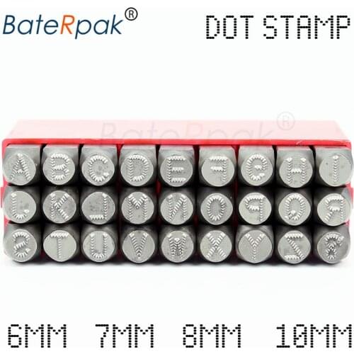 6/7/8/10mm A-Z Dotted steel seal,BateRpak car chassis Steel word punch stamp/matrix do stamp letters,27pcs/box