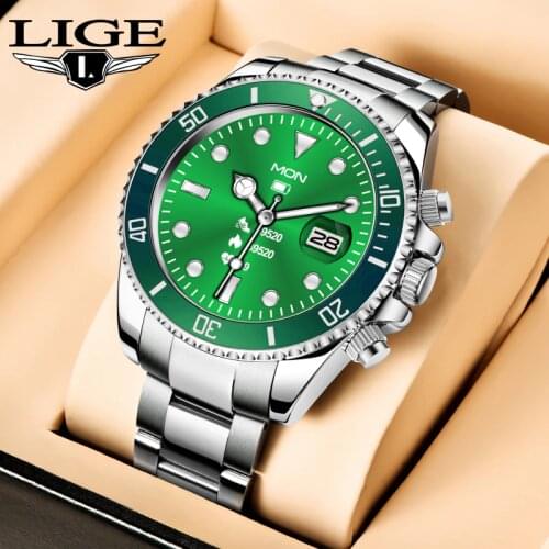 LIGE Luxury Business Smart Watch Men Multifunctional Sport Smartwatch Bluetooth Call IP68 Waterproof Mens Watch for Android iOS