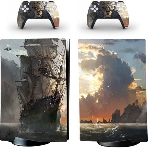 Long Voyage Style PS5 Digital Edition Skin Sticker for Playstation 5 Console & 2 Controllers Decal Vinyl Protective Skins 1