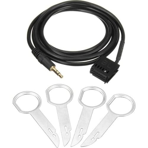 6000CD AUX Input Adapter Cable + Removal Keys 3.5mm Jack for Ford Focus Mondeo